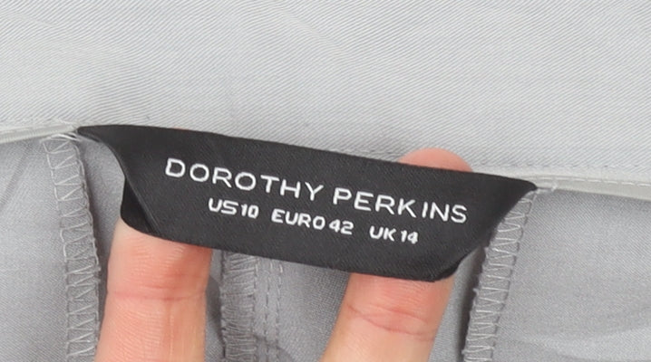 Dorothy Perkins Women’s Grey Size 14 Slim Leg Dress Pants