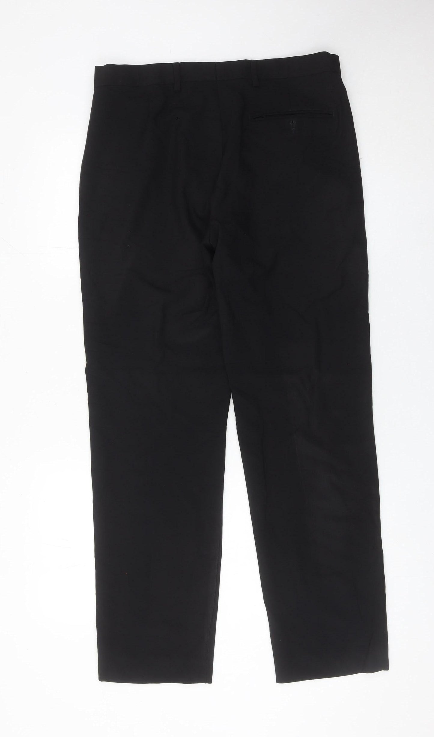 Marks and Spencer Men’s Black 32W 31L Regular Fit Dress Trousers