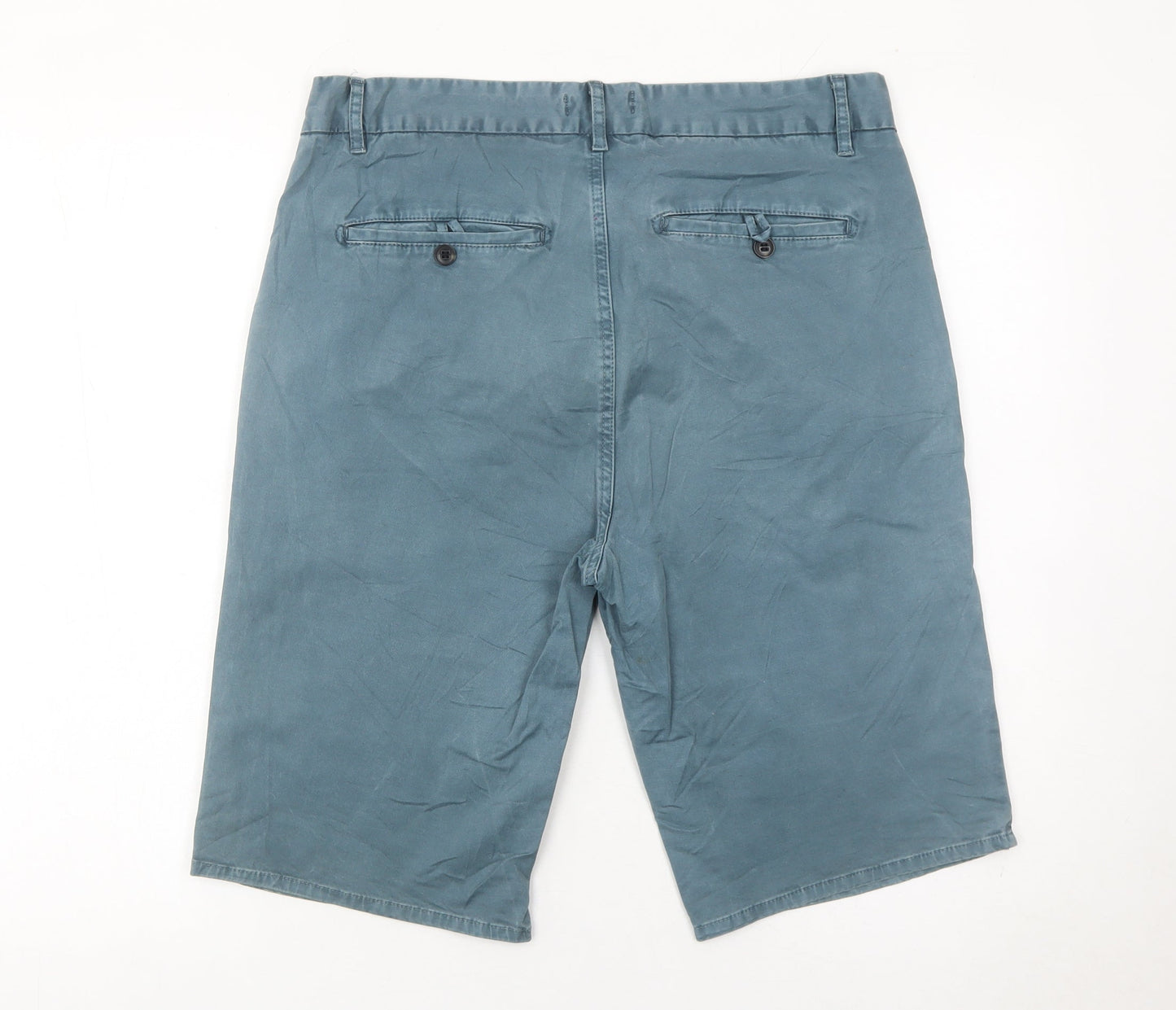 River Island Men’s Blue Chino Shorts Size 34 Regular Fit Summer Casual