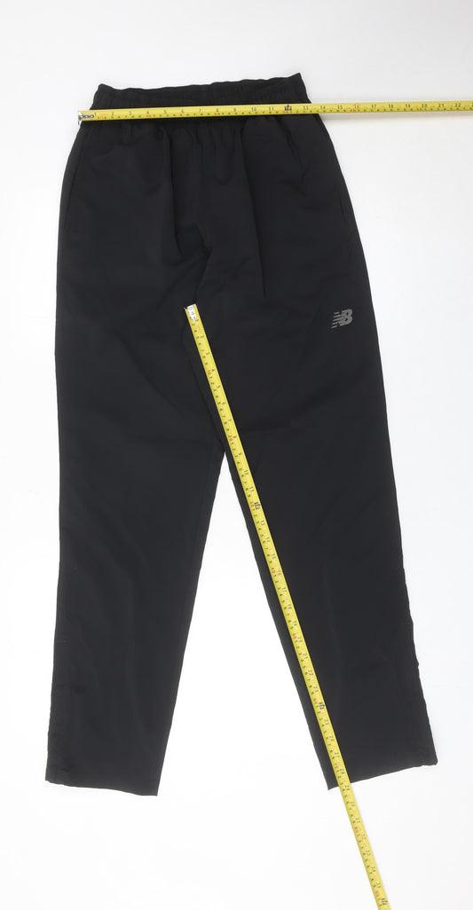 New Balance Men’s Black S Track Pants Polyester Elastane
