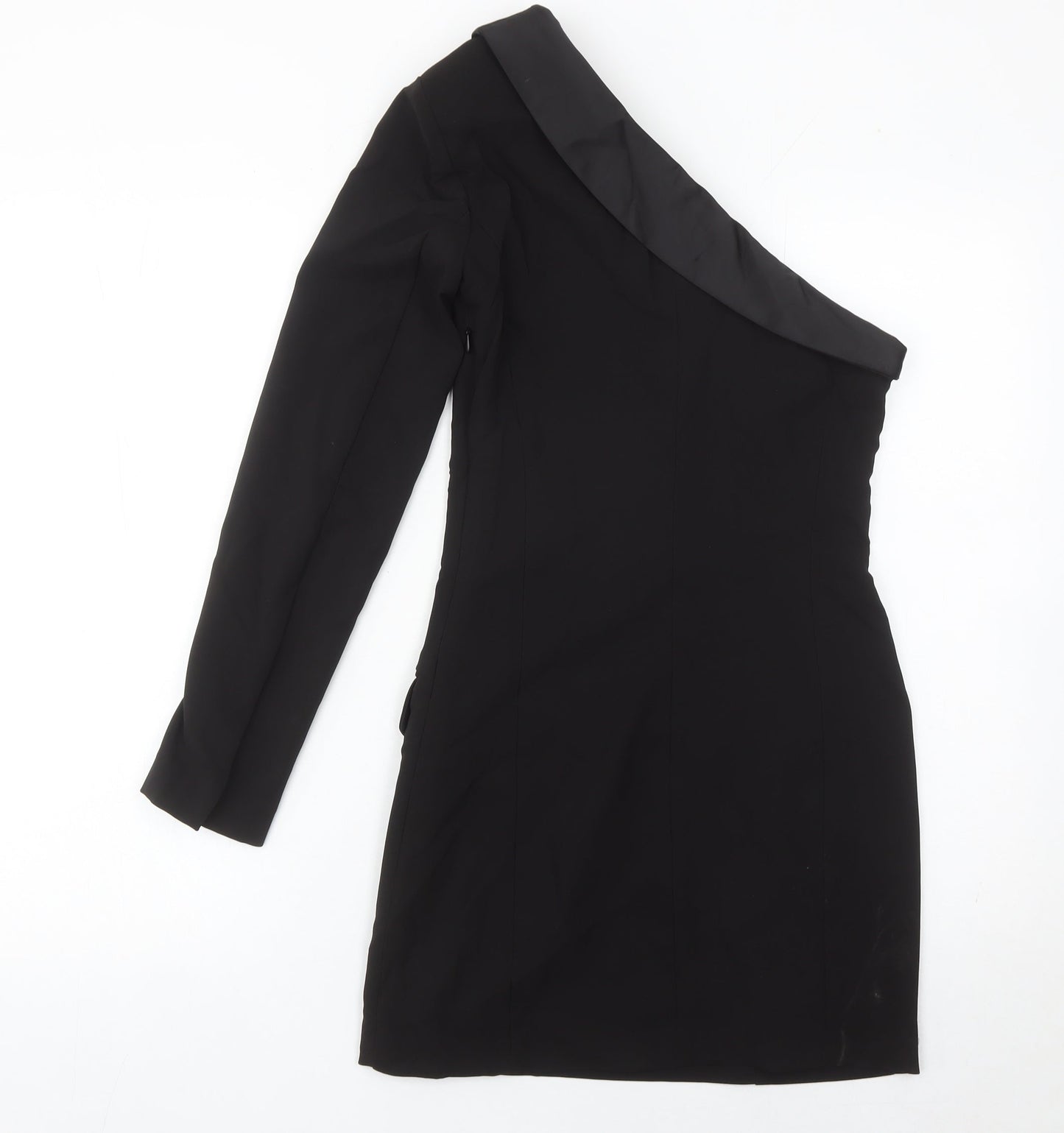 Zara Women’s Black One Shoulder Bodycon Dress Size 8 Party Cocktail