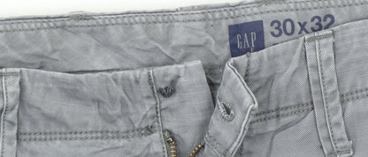 GAP Men’s Grey Slim Chino Trousers 30W x 32L Cotton Casual