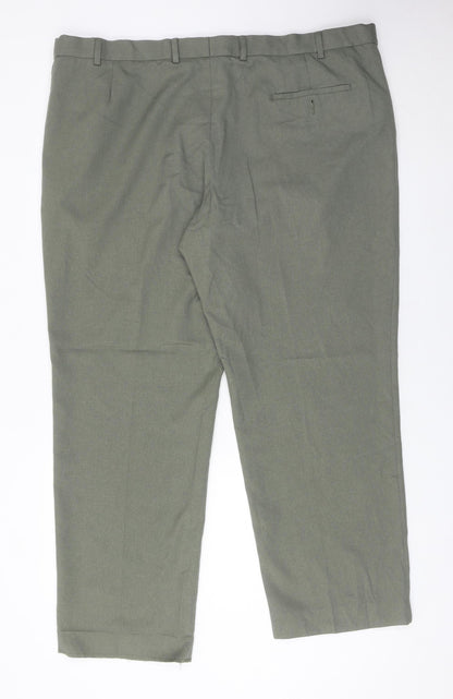 Marks and Spencer Men's Green Chino Trousers 44W 29L Regular Fit
