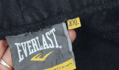 Everlast Men’s Black 2XL Sweatpants Joggers Elastic Waist