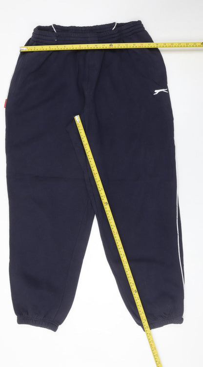 Slazenger Mens Blue 2XL Sweatpants Joggers Elastic Waist