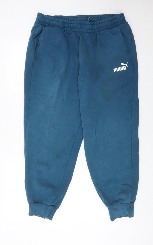 Puma Men’s Blue XL Jogger Sweatpants Elastic Waist Casual