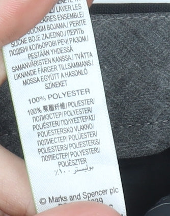 Marks and Spencer Mens Black 32W 31L Regular Fit Dress Trousers