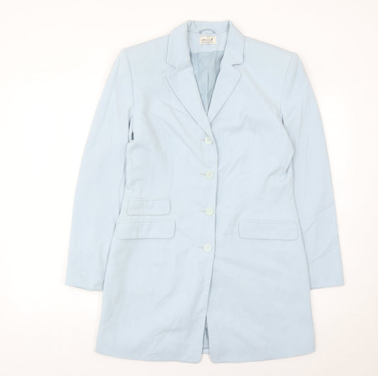 Miss H Update Women's Blue Size 8 Single-Breasted Blazer Jacket
