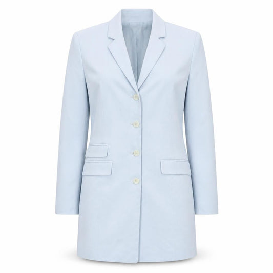 Miss H Update Women's Blue Size 8 Single-Breasted Blazer Jacket