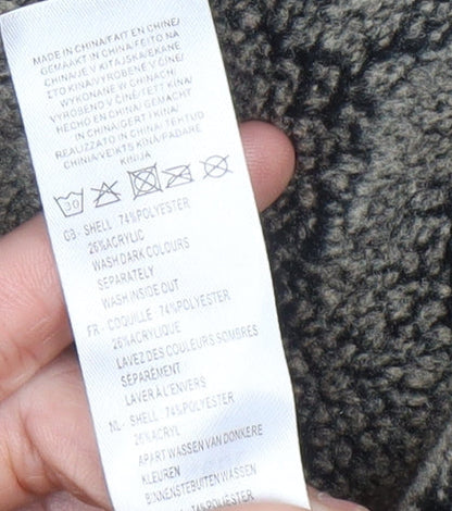 Kangol Men’s Grey XL Full Zip Knit Jumper High Neck Winter