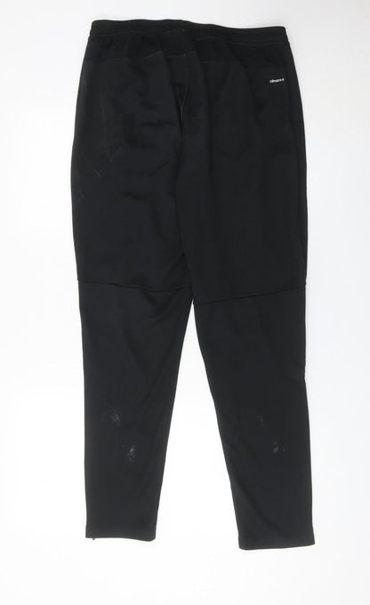 Adidas Men’s Black Jogger Trousers L Wrestling Logo Sportswear