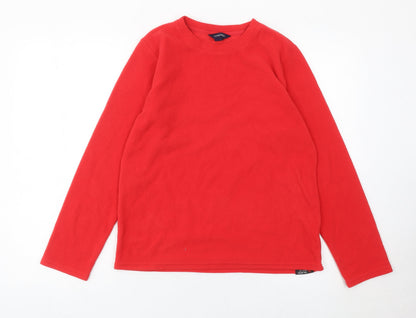 Mens UK Size M Lands' End Red Pullover Sweatshirt