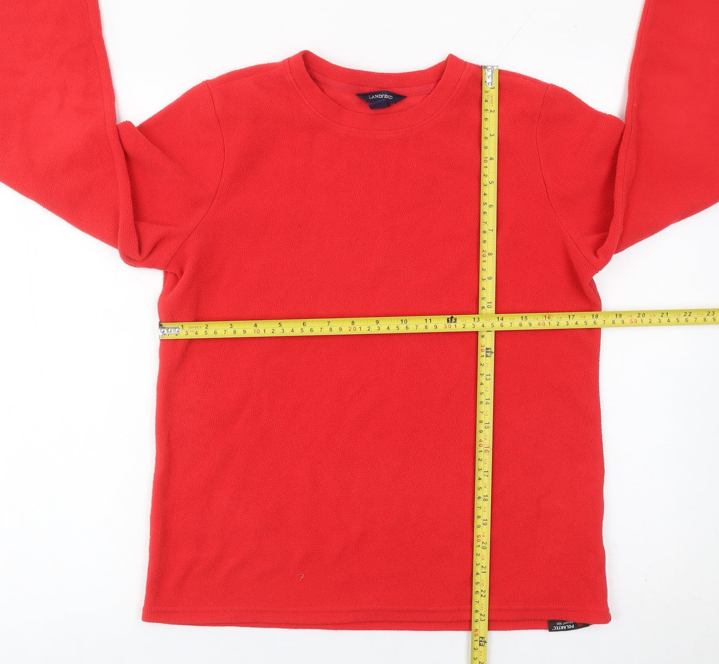 Mens UK Size M Lands' End Red Pullover Sweatshirt