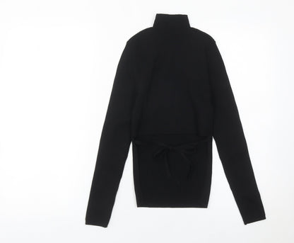 Babaton Women’s Black XS Mock Neck Slim Fit Pullover Jumper