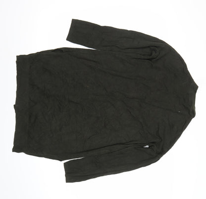 Pascale Women’s Black Cardigan Size 12 Long Sleeve Knit Pockets
