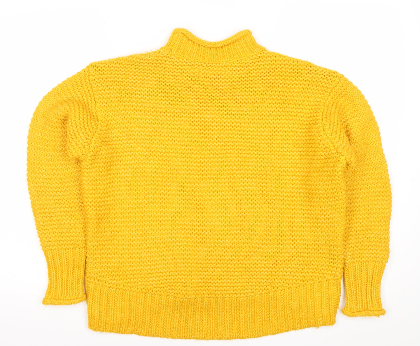 Lou & Grey Women’s Yellow Chunky Knit Mock Neck Jumper XS