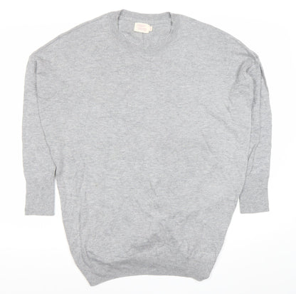 Cape Daisy Womens Grey M Cardigan Jumper Crew Neck Knit