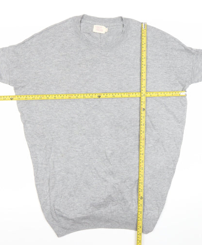 Cape Daisy Womens Grey M Cardigan Jumper Crew Neck Knit