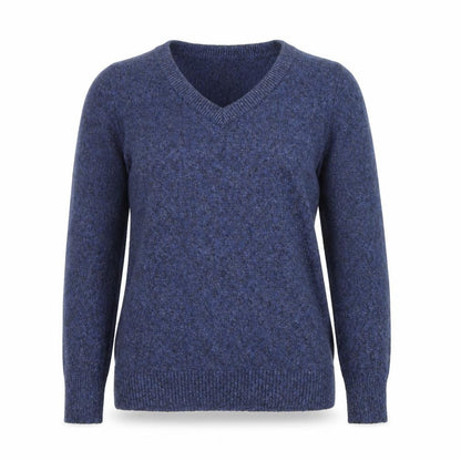Gap Womens Blue V-Neck Knit Jumper Size M Long Sleeve Pullover