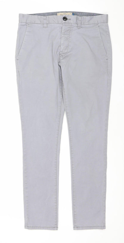 Next Mens Grey Skinny Chino Trousers 30W 30L Slim Fit