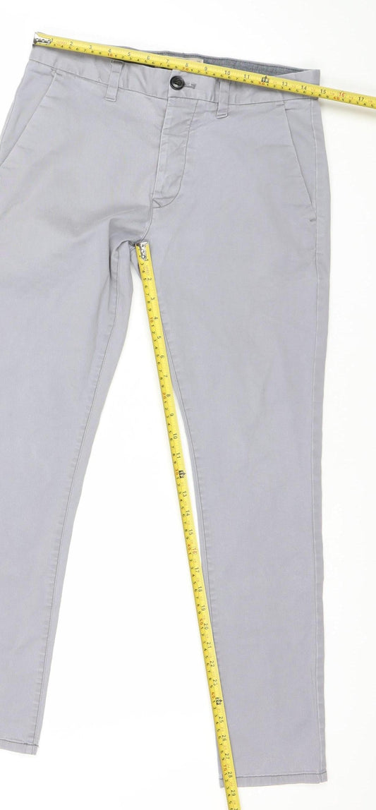 Next Mens Grey Skinny Chino Trousers 30W 30L Slim Fit