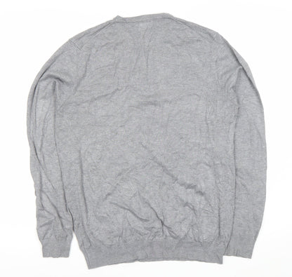 Zara Women Grey Viscose Knit Pullover Jumper Size 12