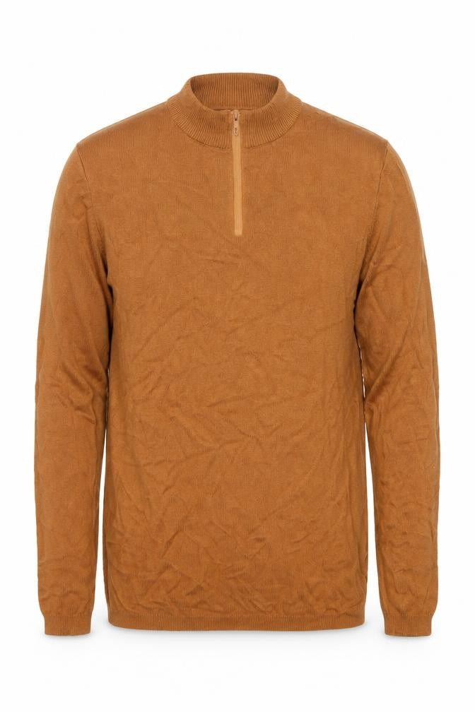 Mens UK Size M Zara Brown Full Zip Jumper