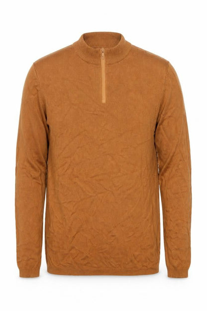 Mens UK Size M Zara Brown Full Zip Jumper