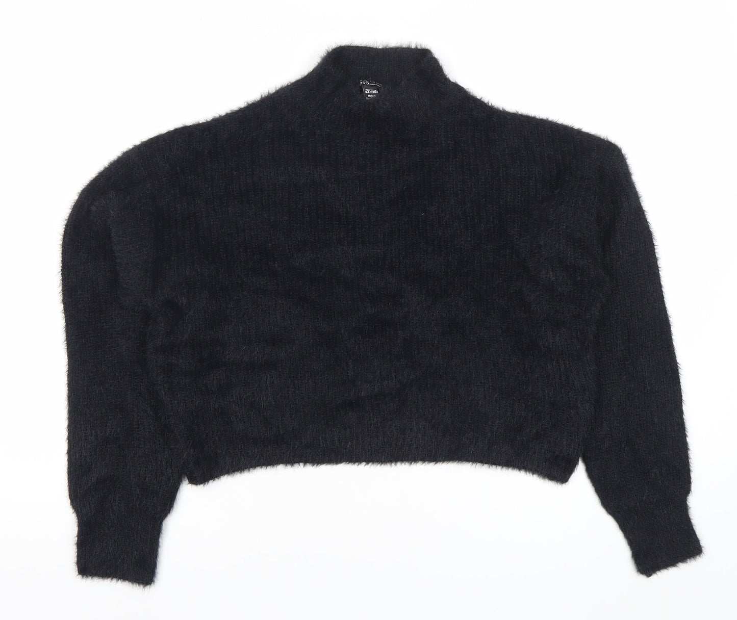 915 Generation Girls Black Mock Neck Pullover Jumper 14-15 Years