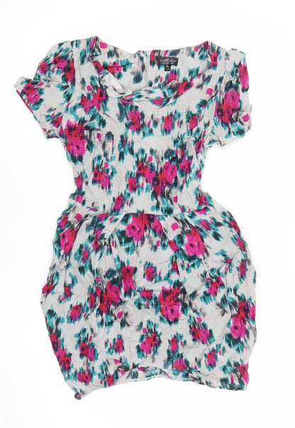 Topshop Women’s Multicoloured Floral Bodycon Dress Size 10