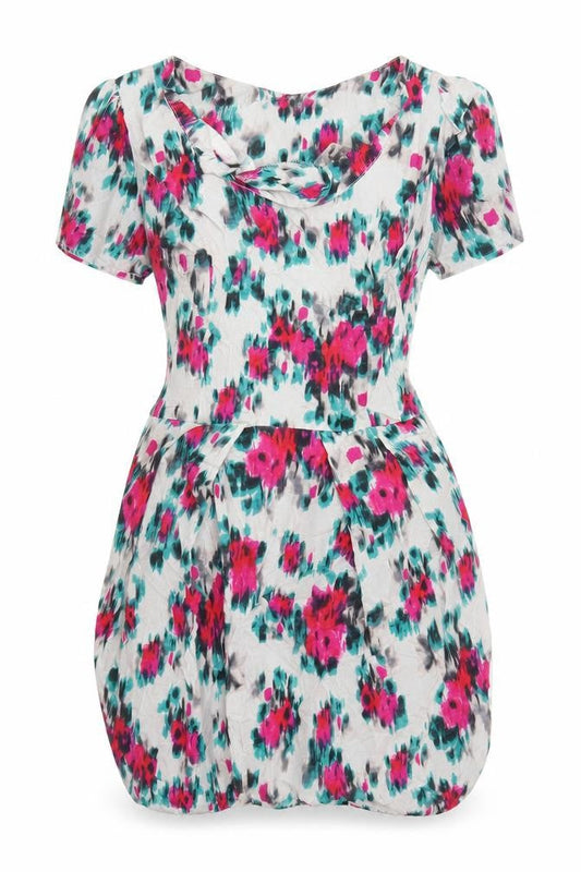 Topshop Women’s Multicoloured Floral Bodycon Dress Size 10