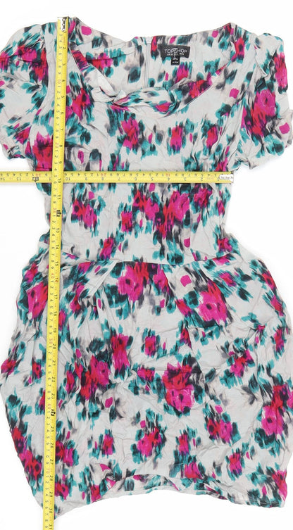 Topshop Women’s Multicoloured Floral Bodycon Dress Size 10