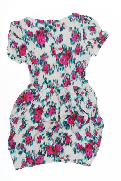 Topshop Women’s Multicoloured Floral Bodycon Dress Size 10