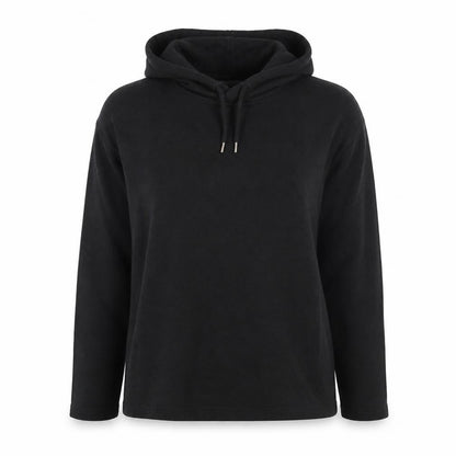 Women's Black Pullover Hoodie Small Cotton Blend Long Sleeve