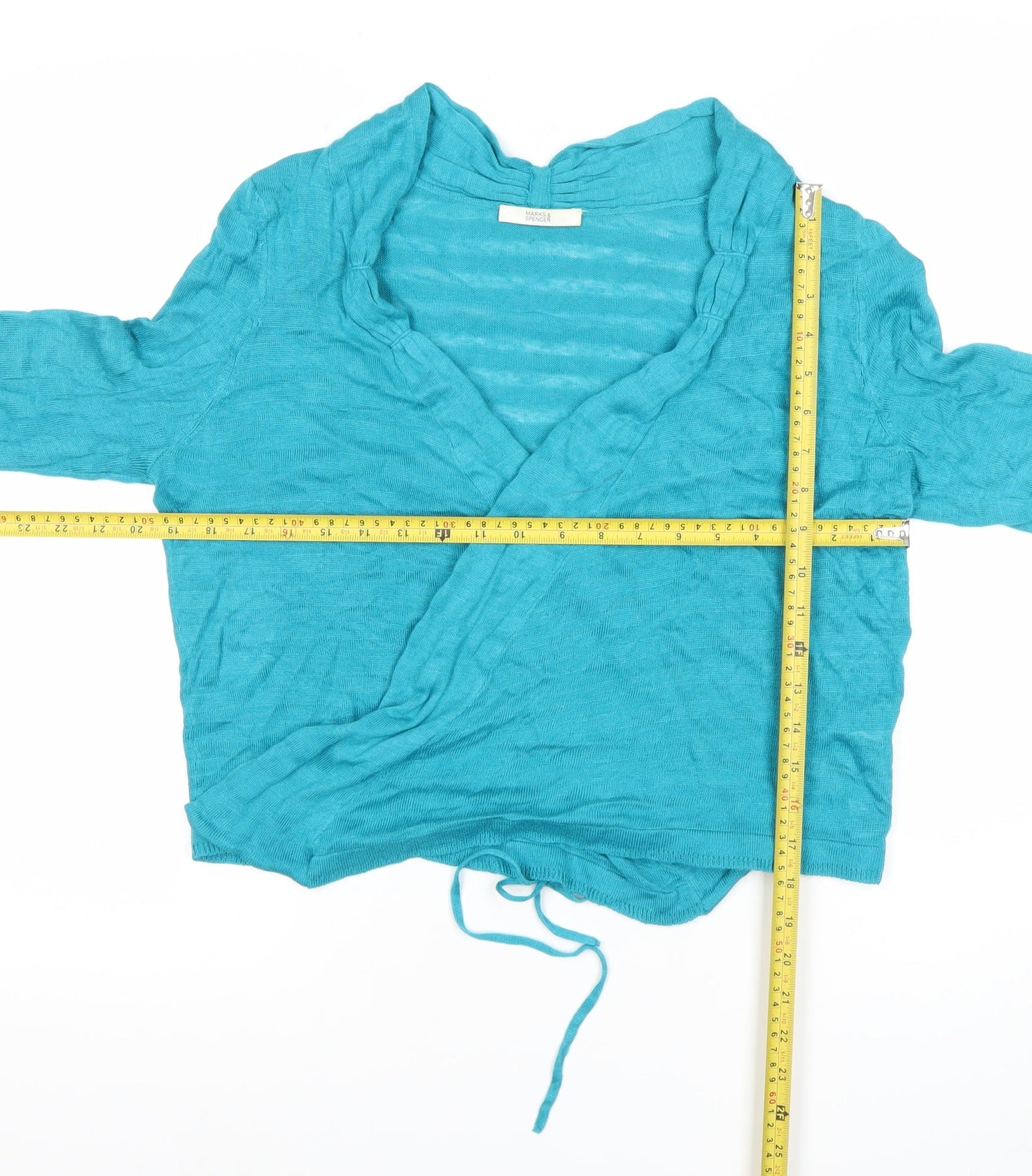 Marks and Spencer Women’s Blue Wrap Cardigan UK 12 Viscose Blend