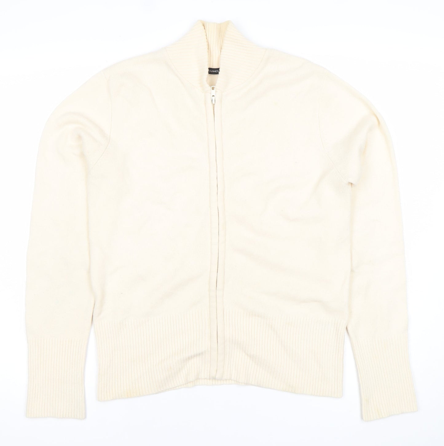 St. Bernard Women's Ivory Full Zip Mock Neck Jumper Small