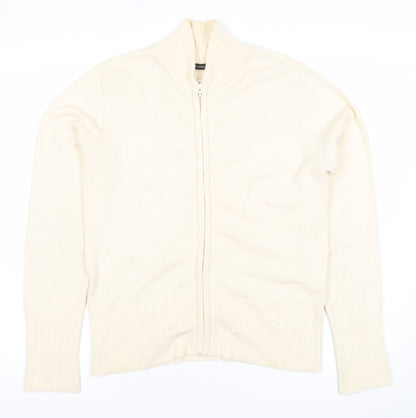 St. Bernard Women's Ivory Full Zip Mock Neck Jumper Small