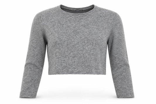 Zara Women’s Grey Knit Crew Neck Pullover Jumper Size 8