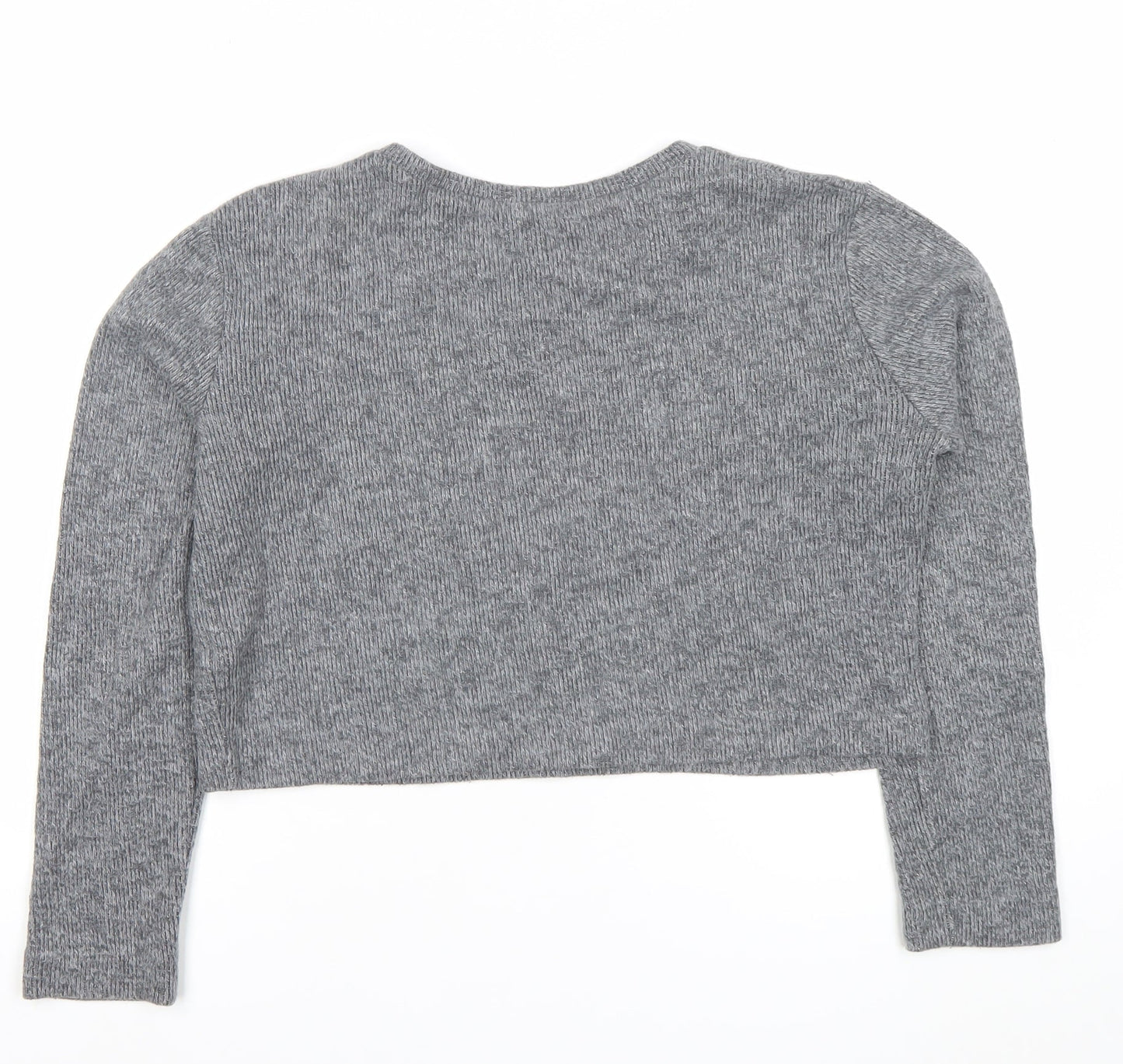 Zara Women’s Grey Knit Crew Neck Pullover Jumper Size 8
