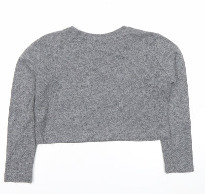 Zara Women’s Grey Knit Crew Neck Pullover Jumper Size 8