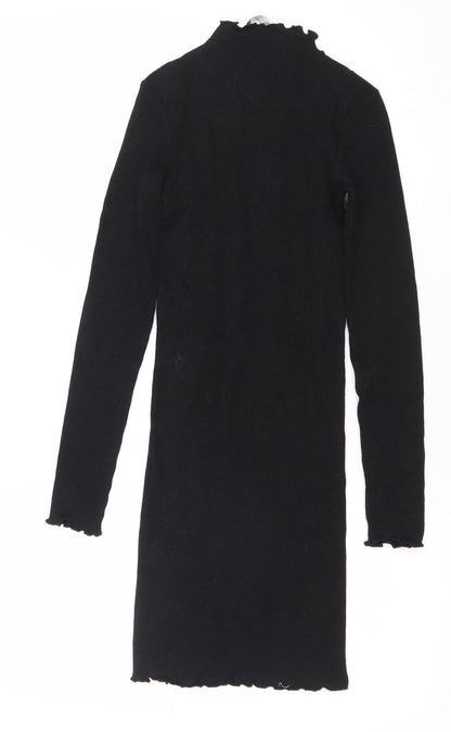 Zara Women’s Black Long Sleeve Bodycon Dress Size 8