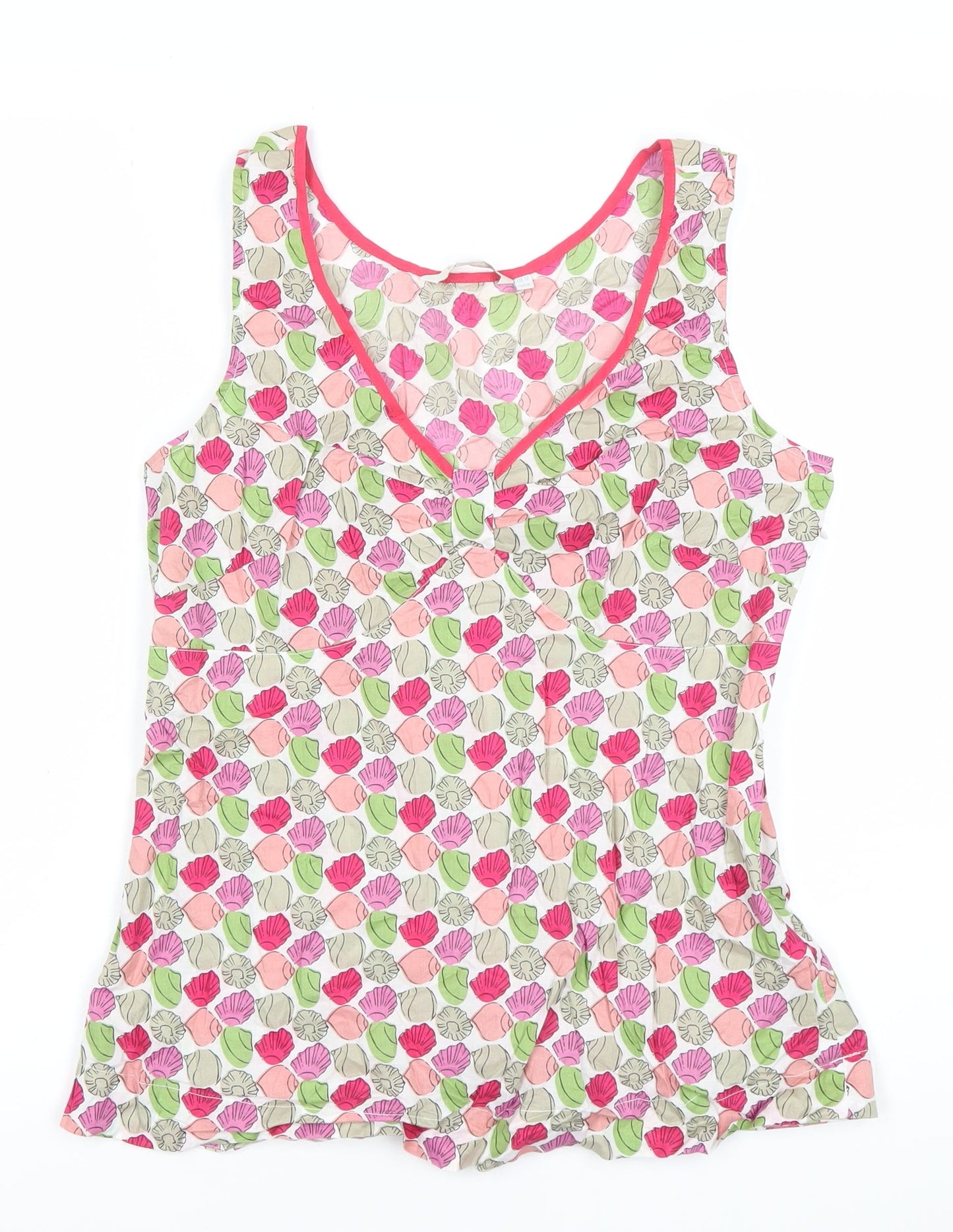 Boden Women’s Multicoloured Floral Cotton Tank Top Vest UK 12
