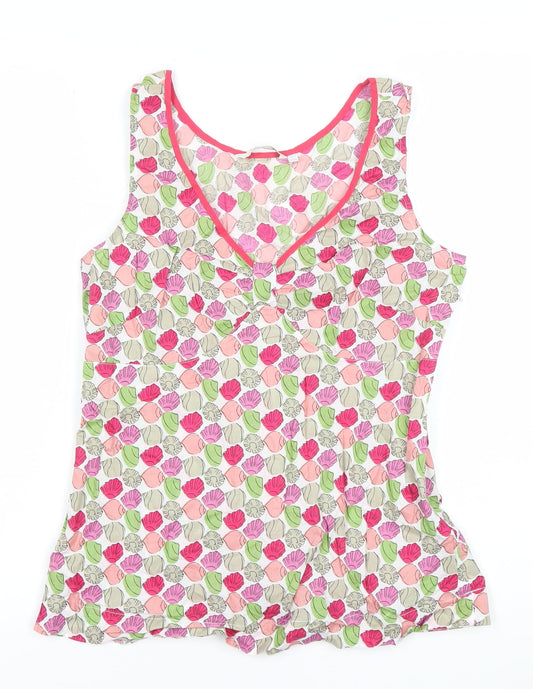 Boden Women’s Multicoloured Floral Cotton Tank Top Vest UK 12