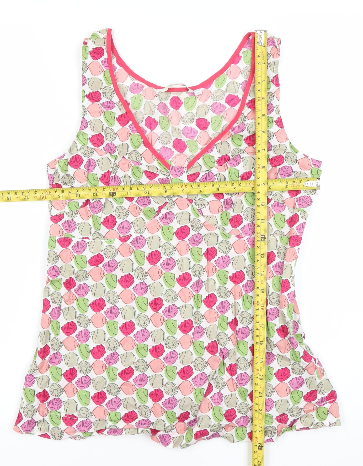 Boden Women’s Multicoloured Floral Cotton Tank Top Vest UK 12