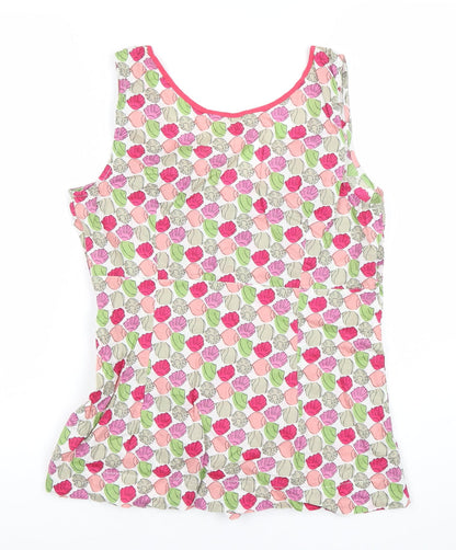 Boden Women’s Multicoloured Floral Cotton Tank Top Vest UK 12