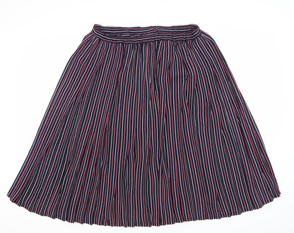 Precis Women’s Multicoloured L Striped Pleated Knee Skirt