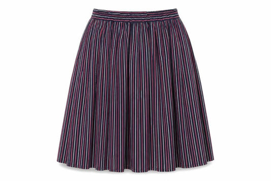 Precis Women’s Multicoloured L Striped Pleated Knee Skirt