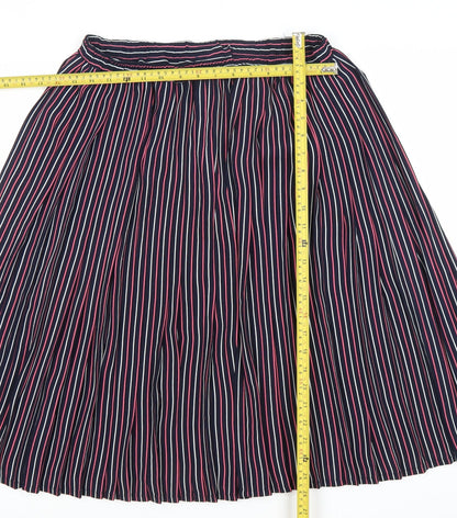 Precis Women’s Multicoloured L Striped Pleated Knee Skirt