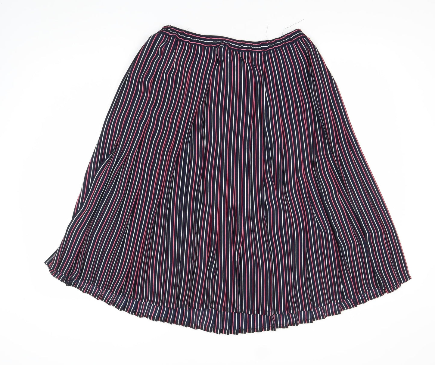 Precis Women’s Multicoloured L Striped Pleated Knee Skirt