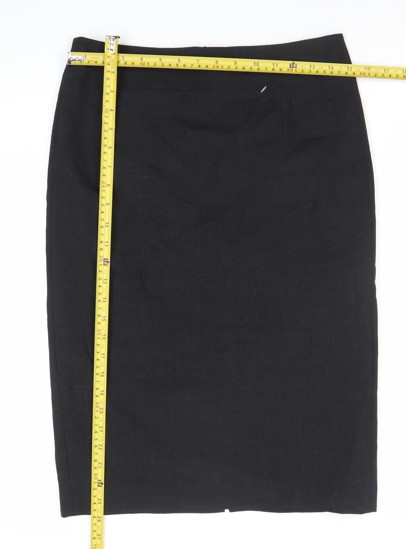 Austin Reed Womens Black Size 10 Pencil Skirt Knee Length Workwear